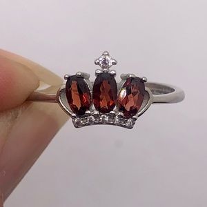 Garnet ring 925